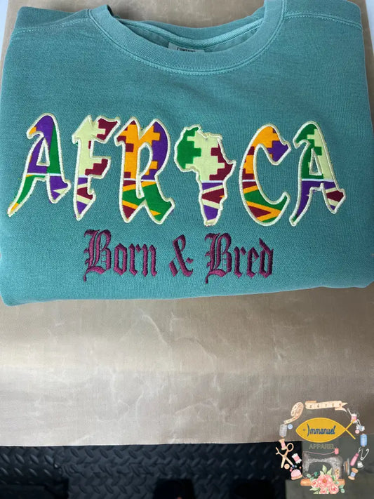 Custom ’Born And Bred’ Embroidered Sweatshirt