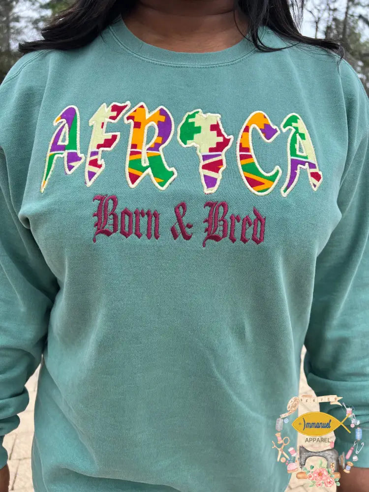 Custom ’Born And Bred’ Embroidered Sweatshirt