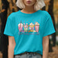 ’Coffee Bunny’ Easter Tee Small / Lagoon Blue