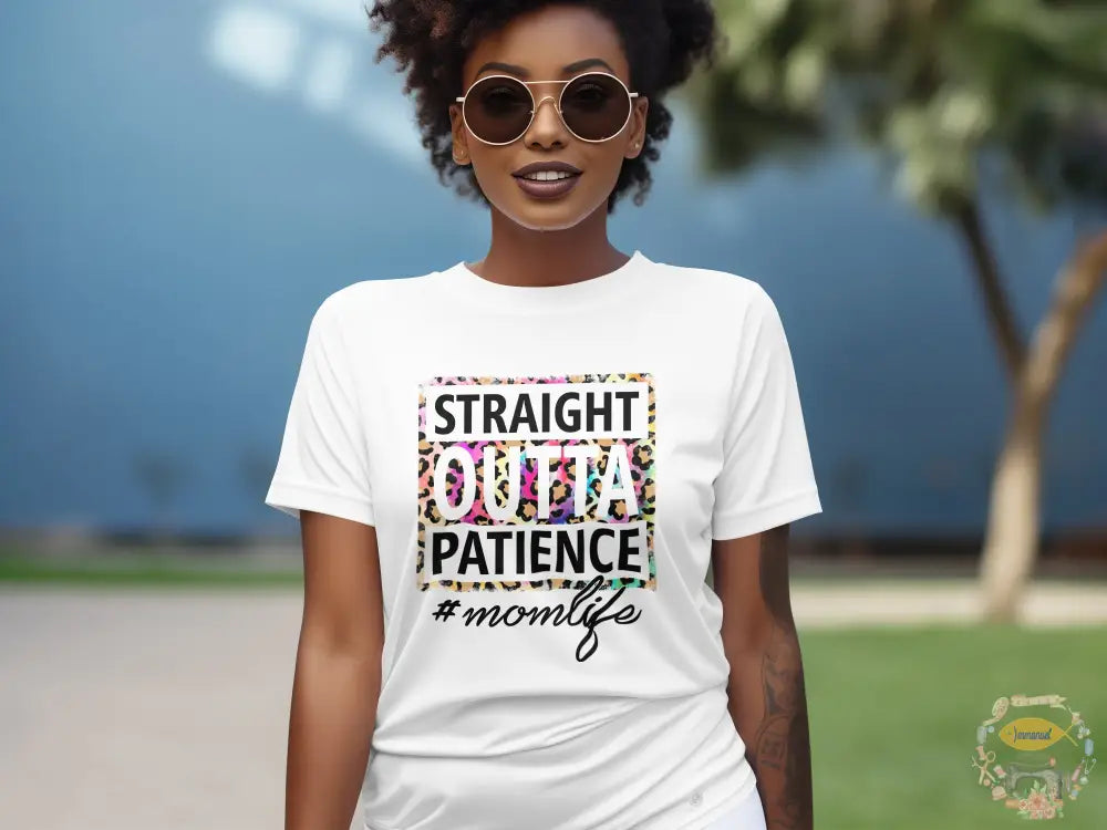 ’Straight Outta Patience’ Tee Small / White T - Shirt